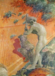 De grote vloed en het terugtrekken van het water (detail)